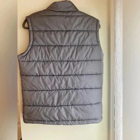 Banana Republic Puffer Vest Quilted Jacket Checkered Houndstooth Pattern Size S - Picture 7 of 7